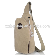 China factory canvas leisure sling bag for man ,Men's chest package