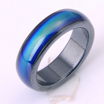 Color-Changing Hematite Mood Rings: Perfect for Weddings, Engagement & Chakra Balance