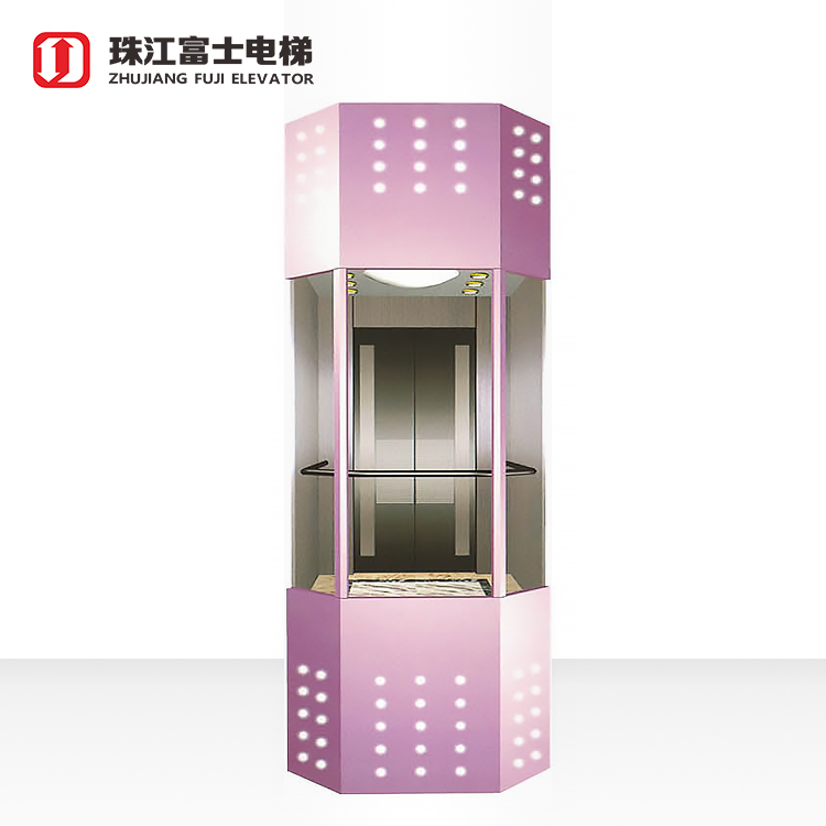 Fuji Brand Price Panoramic elevator glass luxurious elevator for house