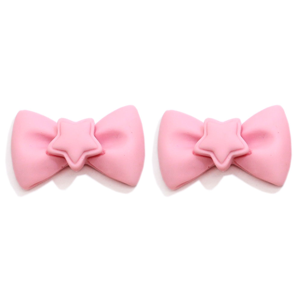 Kawaii Star Bowknot شقة الظهر الراتنج كبوشن الزينة لسكرابوكينغ الديكور الحرف DIY بها بنفسك إكسسوارات الشعر