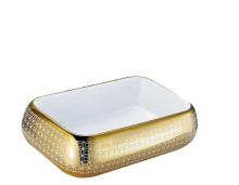 Gold Silver Finish Ceramic Bathroom Vanity Sink