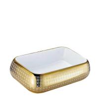 Керамическая раковина для ванной комнаты с отделкой из золота и серебра
