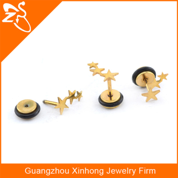 tiny studs earrings in women body jewelry, fancy gold plated stud earrings, gold studs earrings with stars