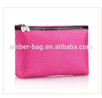 Cute Pink Dot cosmetic bag/pink cosmetic bag