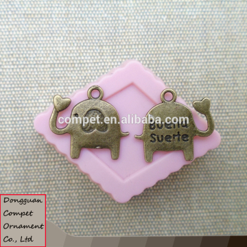 Wholesale alloy pendant Love letters ancient bronze elephant shaped pendant