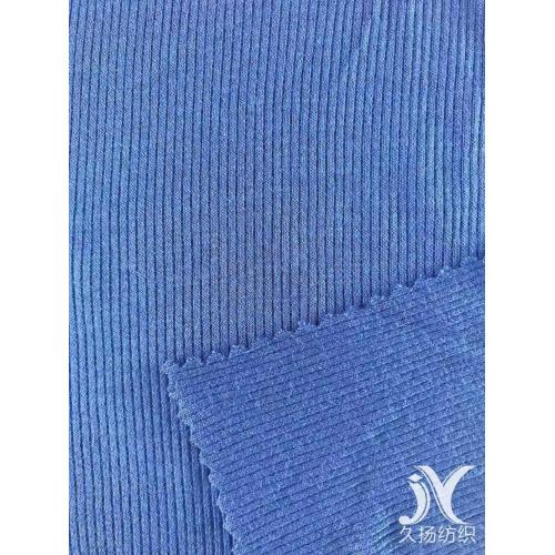 Tissu Rayon Span Blue Rib