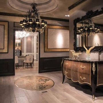 wood medallion parquet flooring