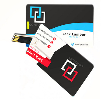 Custom Logo Printed Plastic Business Card Flashdisk and USB Credit Card Flash Drive