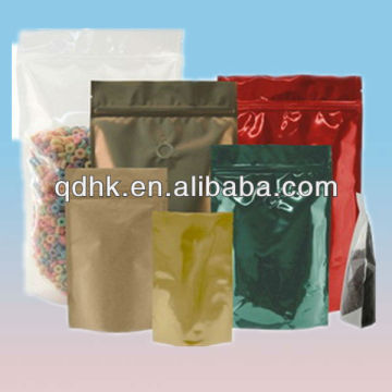 Bottom gusset plastic zipper coffee bag