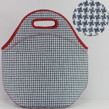 Houndstooth reusable & foldable neoprene lunch bags coolers