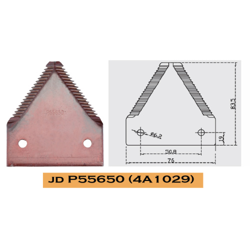 Harvester replacement spare part 28 teeth cnh mf knife section H06614