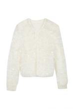 Women's Knitted Sequins Crochet Chunky Cardigan