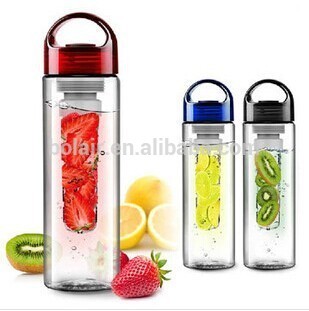 Plastic flavor fruit infuser water bottle