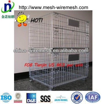 Stacking and folding Storage wire container