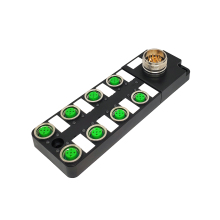 8 port M12 distribution box with M23 input