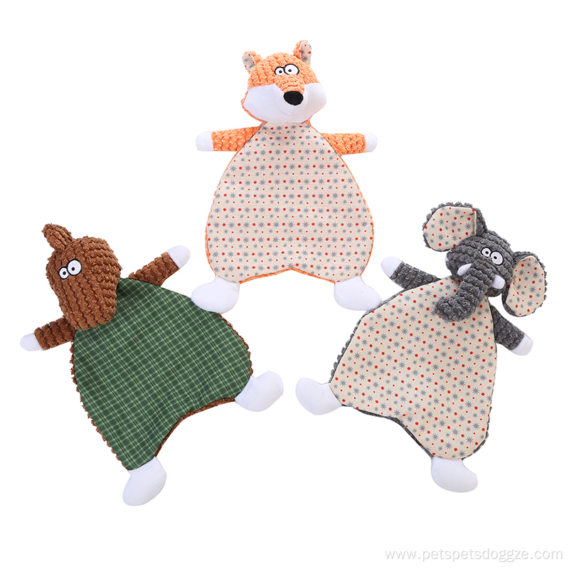 Hot selling plush containing teething interactive dog toys