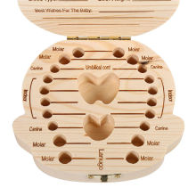 Wood Baby Storage Milk Tooth Box Organizer