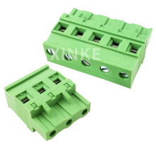 Vertical pluggable female terminal block connector
