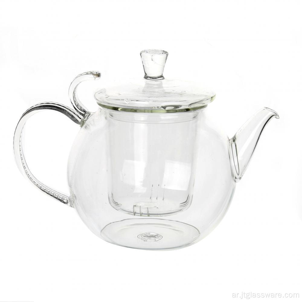 800ml Mouthblown Pretty Pyrex إبريق شاي للبيع