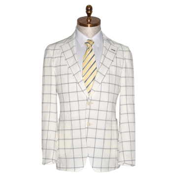China High quality Design custom wool check white men wedding suits classic men slim fit suits