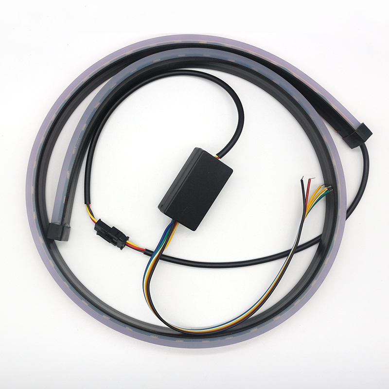 Car High-position Brake LED Light Stop Brake Strip Light RGB  Driving Brake Turn Signal Light High Mount Stop Warning Lamps 90cm