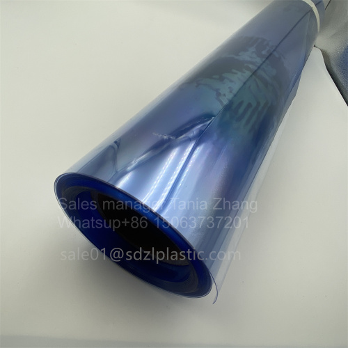 Película de hoja médica rígida de color azul claro transparente PETG