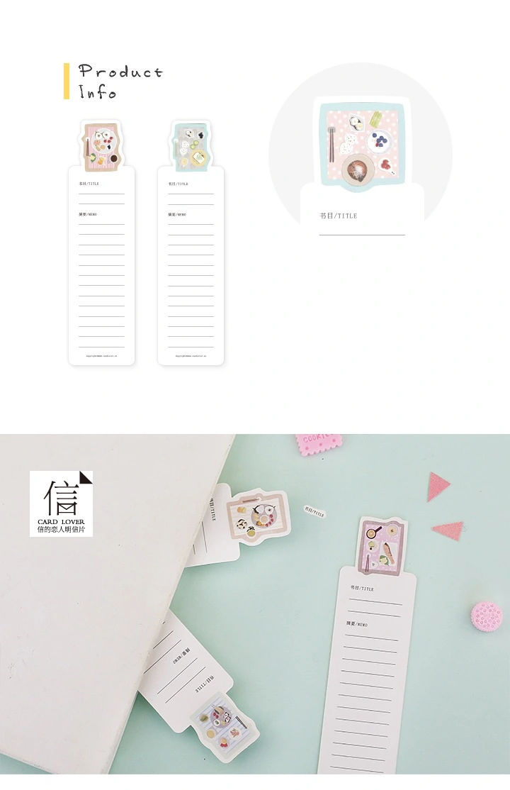 30PCS Per Box Paper Cardboard Bookmark