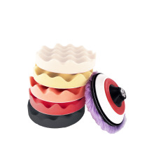 ANSIAUTO 6Pcs Polishing Pads Sponge Buff Pads Set Kit with M14 backing plate for Car Polisher