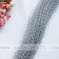 Guirnalda de cuentas de cadena de perlas artificiales de imitación de plata de 3 mm