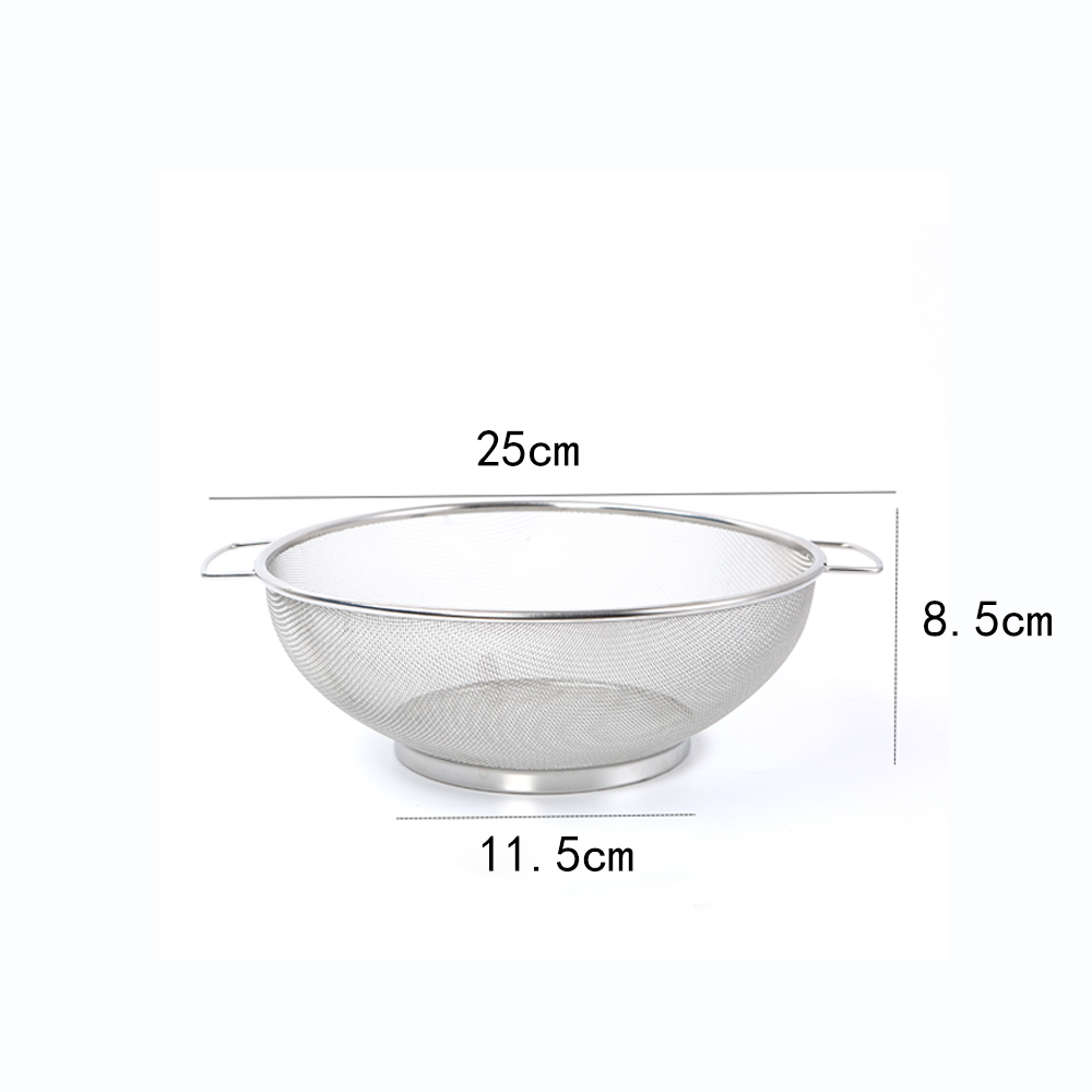 Stainless Steel Colander With Handle Food Strainer Basket