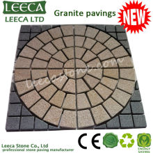 Tumbled granite sheet paver stone