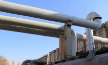 Heating-resistant powder coating for heating pipes