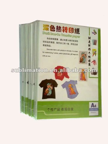 Newest Sublimation T-shirt dark color transfer paper