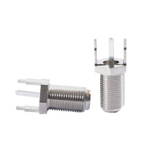 F Type Female Connector PCB Mount Straight RF Coaxial