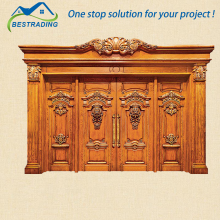 Various Styles Main Door Designs Double Door of Exterior Wood Doors