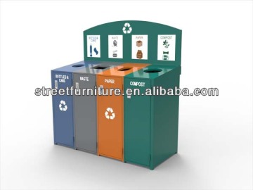 Environment protection color printed recycle waste bins