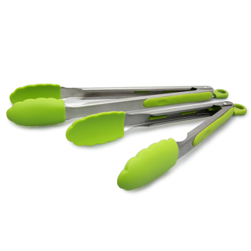 2-Piece Tong Set - 9" Salad Tongs / 12" Barbecue (BBQ) Tongs - Stainless Steel Food Tongs with Silicone Tips for Extra Grip