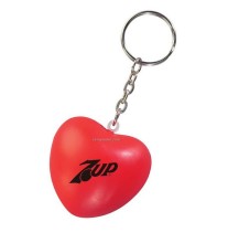 Heart Shape PU Stress Ball Keychain