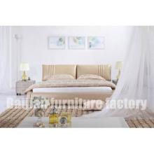 P134 Genuine Leather Headboard Bed, New Bedroom Bed