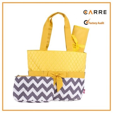 cotton tote mother baby chevron quilted diaper bags