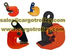 Steel plate clamps for lifting and rigging works