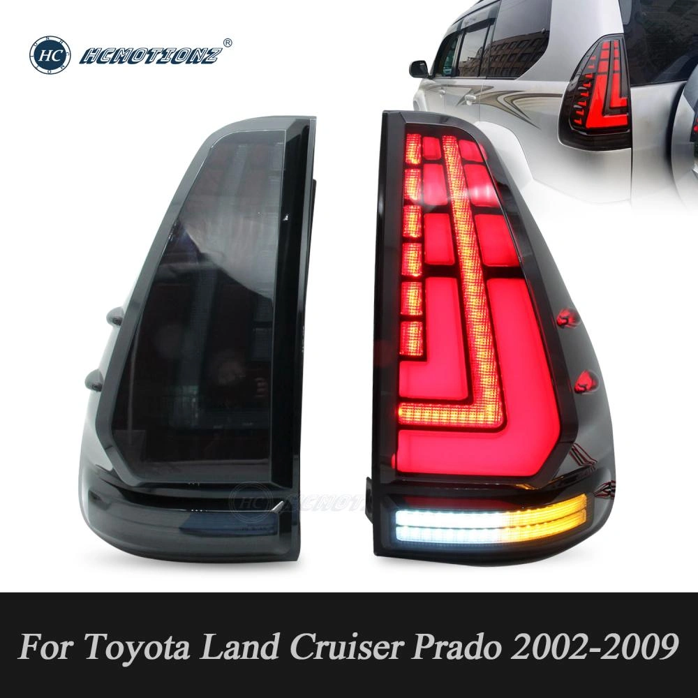 For Toyota Land Cruiser Prado LC120 2003-2009 Smoked LED Tail Light Rear Lamp z