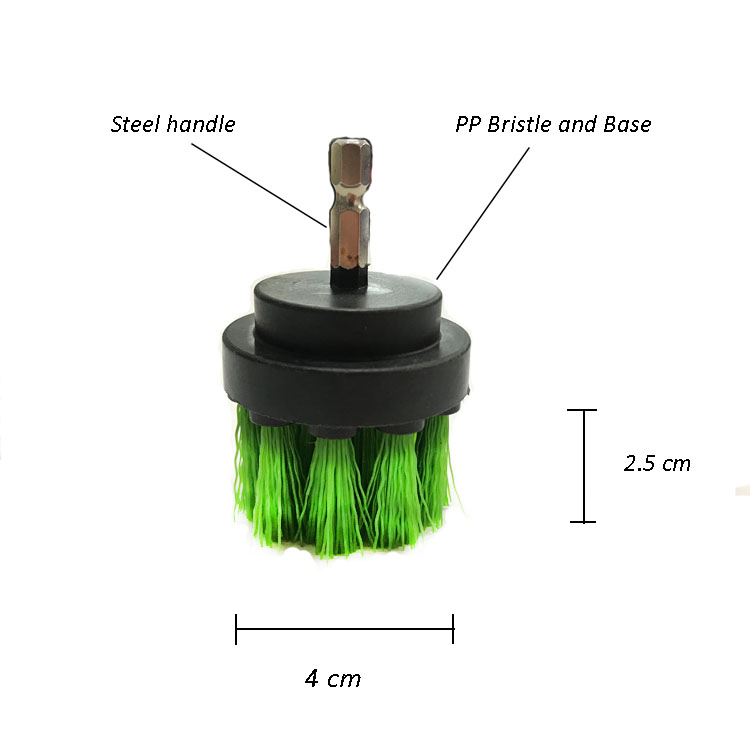 Drill brush with nylon or pp different sizes