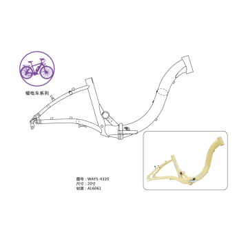 Novo desigh especial quadro de bicicleta elétrica de 20 polegadas