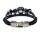 Meilleur prix de haute qualité en cuir noir Bracelet Sun charme bijoux