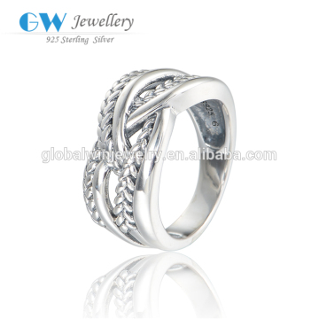 Classic Silver Men Ring Sterling Silver Ring Settings Without Stones