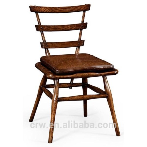 Rch-4170 Dark Oak Side Chair with Leather Cushion