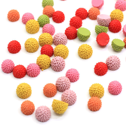 Kawaii Little Wool-like Ball Flatback Resins Handmade Craft Decor Cabochon DIY Toy Decoration Charms Spacer