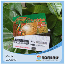 Plastic Card with Scratch off Label