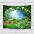 Forest Mushroom Tapestry Wall Opknoping Night Sky Tree Flower Wall Tapestry voor woonkamer Slaapkamer Dorm Home Decor